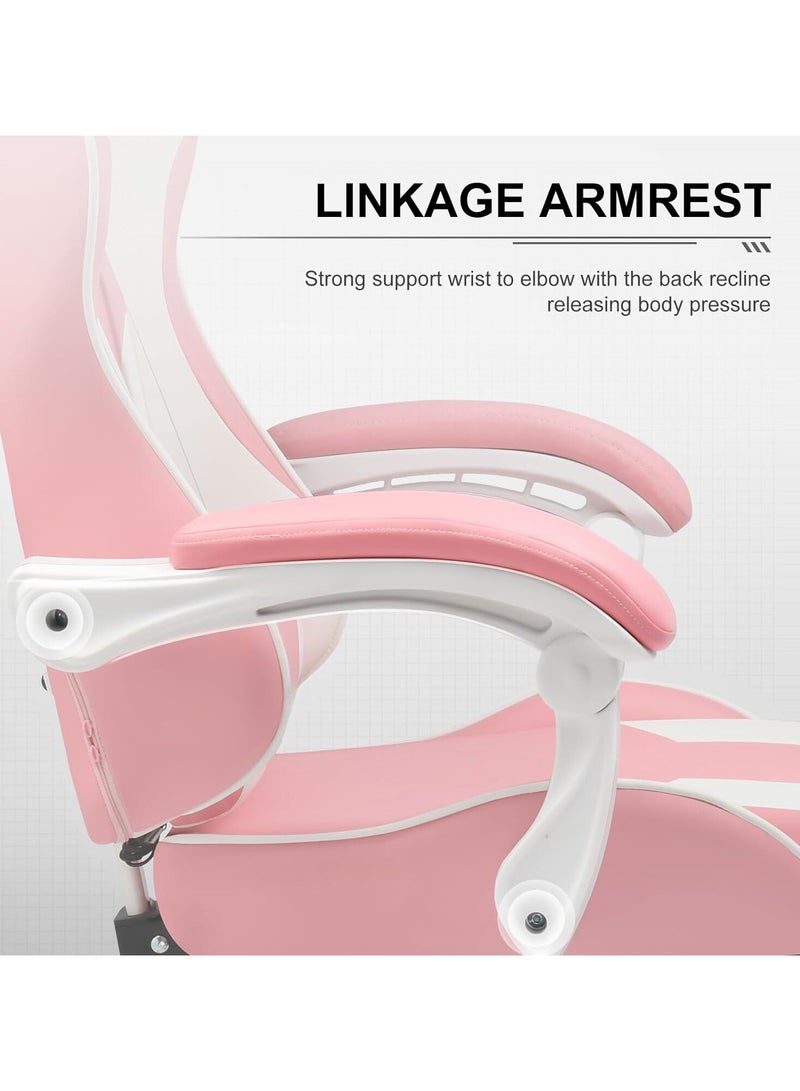 High Back Gaming Chair,High Quality Ergonomic PC Computer Chair,Adjustable Swivel, Headrest & Lumbar Support,Ideal for Office,Computer & Gaming