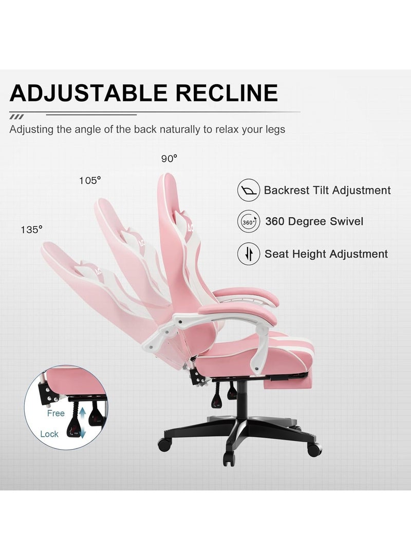 High Back Gaming Chair,High Quality Ergonomic PC Computer Chair,Adjustable Swivel, Headrest & Lumbar Support,Ideal for Office,Computer & Gaming