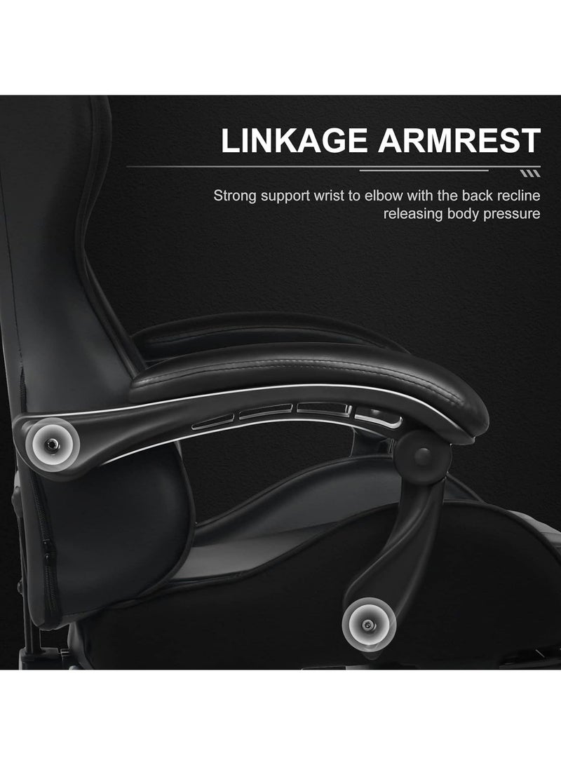 High Back Gaming Chair,High Quality Ergonomic PC Computer Chair,Adjustable Swivel, Headrest & Lumbar Support,Ideal for Office,Computer & Gaming