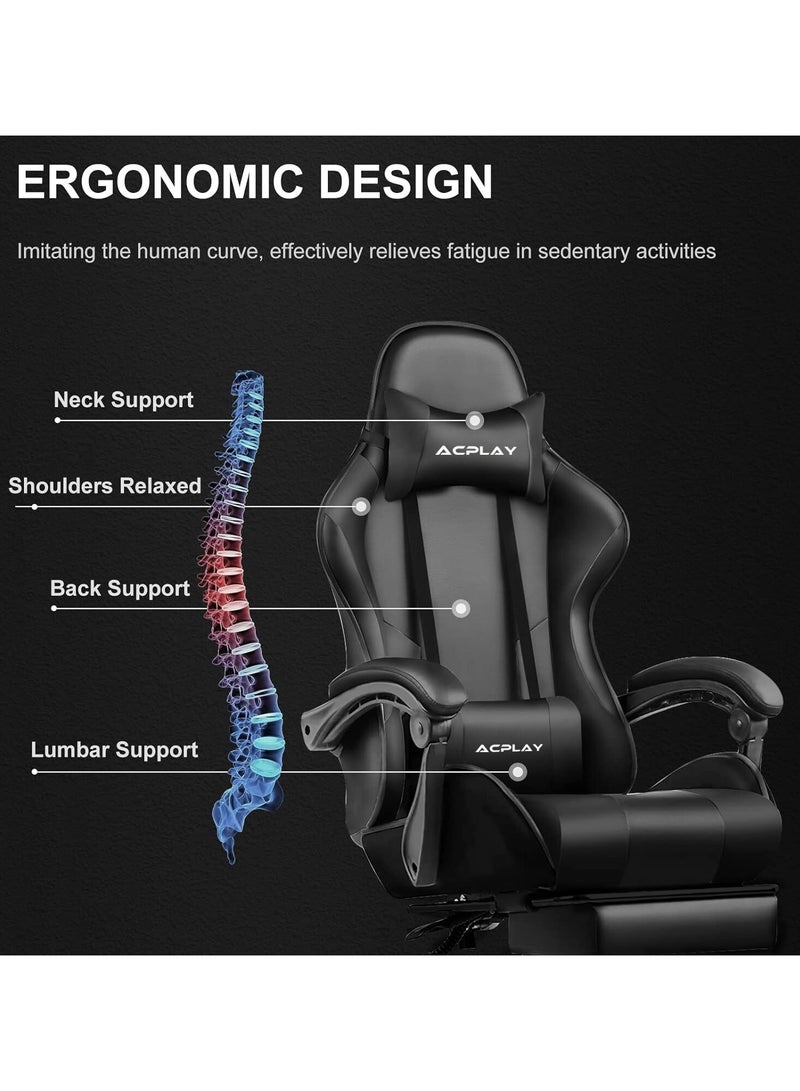 High Back Gaming Chair,High Quality Ergonomic PC Computer Chair,Adjustable Swivel, Headrest & Lumbar Support,Ideal for Office,Computer & Gaming