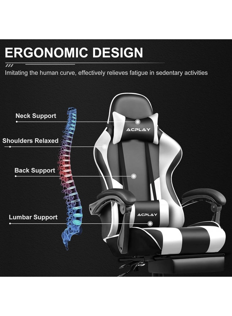 High Back Gaming Chair,High Quality Ergonomic PC Computer Chair,Adjustable Swivel, Headrest & Lumbar Support,Ideal for Office,Computer & Gaming