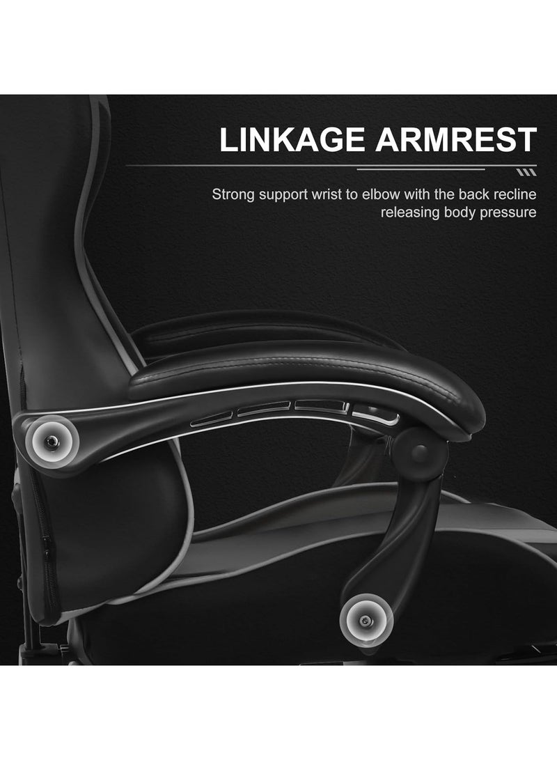 High Back Gaming Chair,High Quality Ergonomic PC Computer Chair,Adjustable Swivel, Headrest & Lumbar Support,Ideal for Office,Computer & Gaming