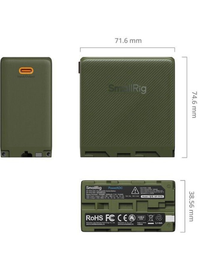 L-Series/NP-F970 USB-C Rechargeable Camera Battery (Green)