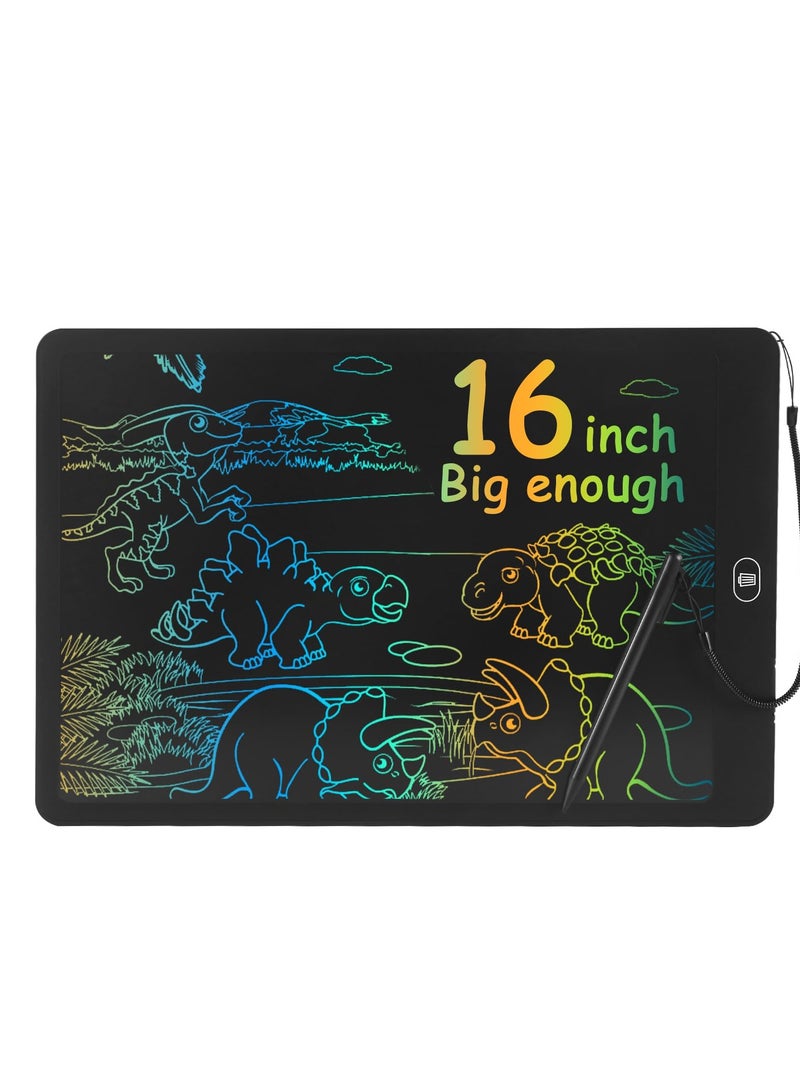 Kids Toys 16 Inch LCD Writing Tablet, Electronic Drawing Board for Kids and Adults, Travel Essentials for 3-6 Year Olds, Birthday Gift, Party Favors, Stocking Stuffers for Kids, Women, Men (Black)