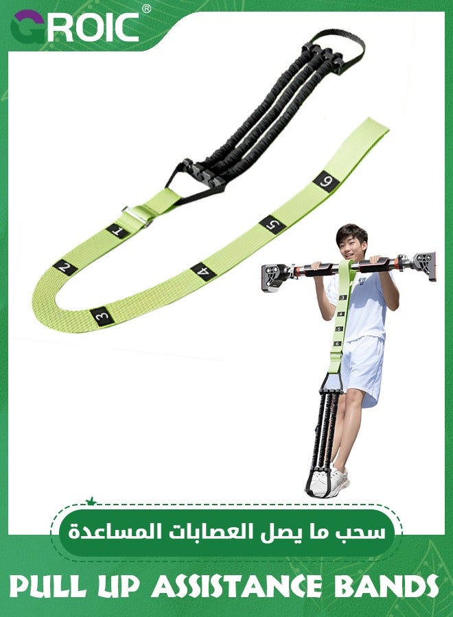 Pull Up Assistance Bands,Adjustable Resistance Bands with 440 LBS Assistance,Pull Up Assist Band with Feet Support,Chin Up Assistance Bands for Pull-up Workout