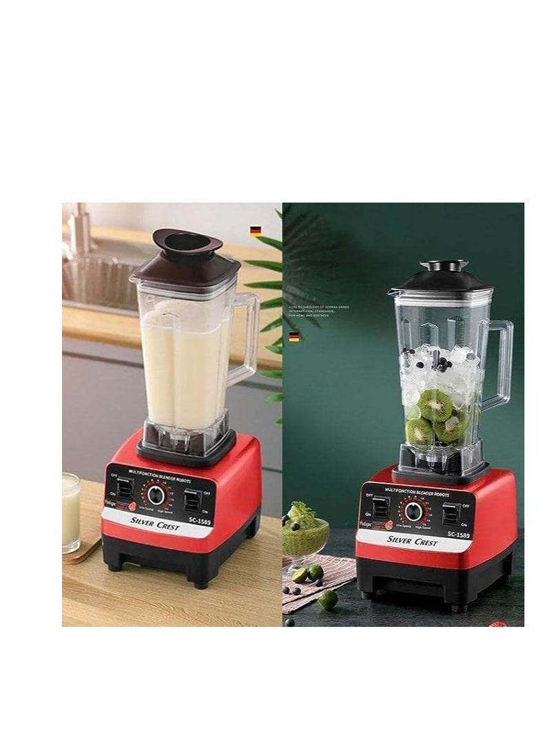 Silver Crest 4500w Heavy Duty Commercial Grade Blender With 2 Jars (Sc-1589, Multicolour)
