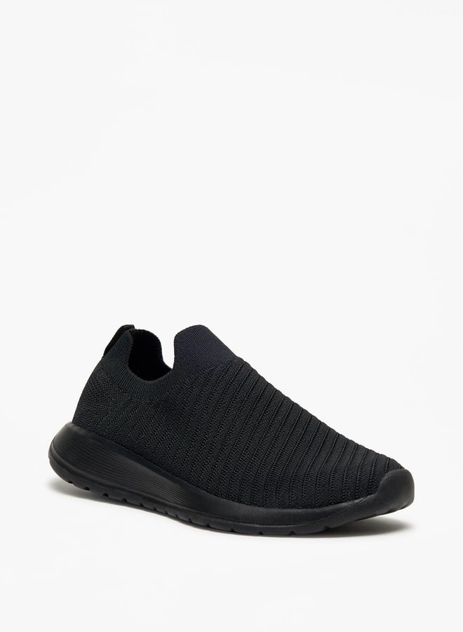 Textured Slip-On Walking Shoes