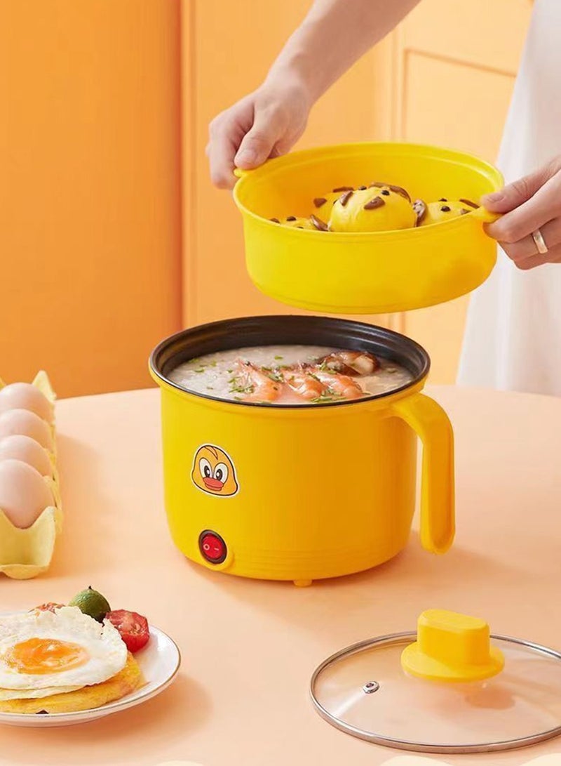 Mini Multifunctional Rice Cooker Portable Cooking Pot Non Stick Multifunctional Rice Cooker Electric Hot Pot For Home Office Outdoor Use