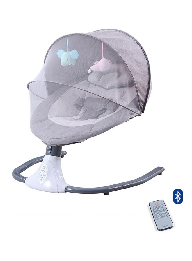 Baby Electric Rocking Chair Baby Swing Crib Smart Bluetooth Electric Cradle with Remote Control and Mosquito Net