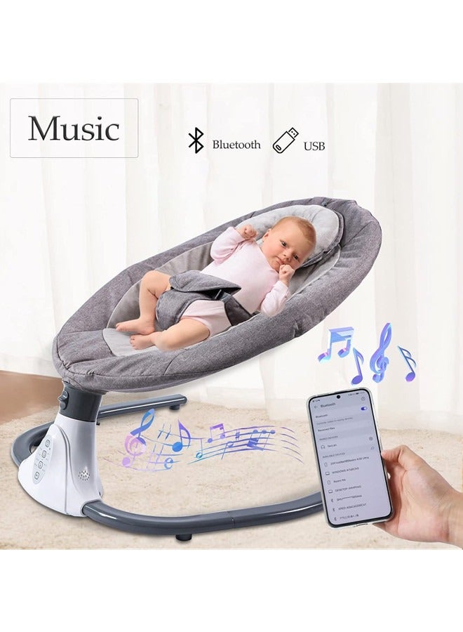 Baby Electric Rocking Chair Baby Swing Crib Smart Bluetooth Electric Cradle with Remote Control and Mosquito Net