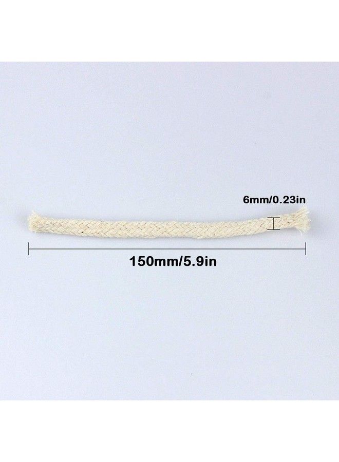 7Pcs Heatresistant Oil Lamp Wick 185Mm 7.3In Kerosene Round Cotton Wick With Ceramic Holder For Oil