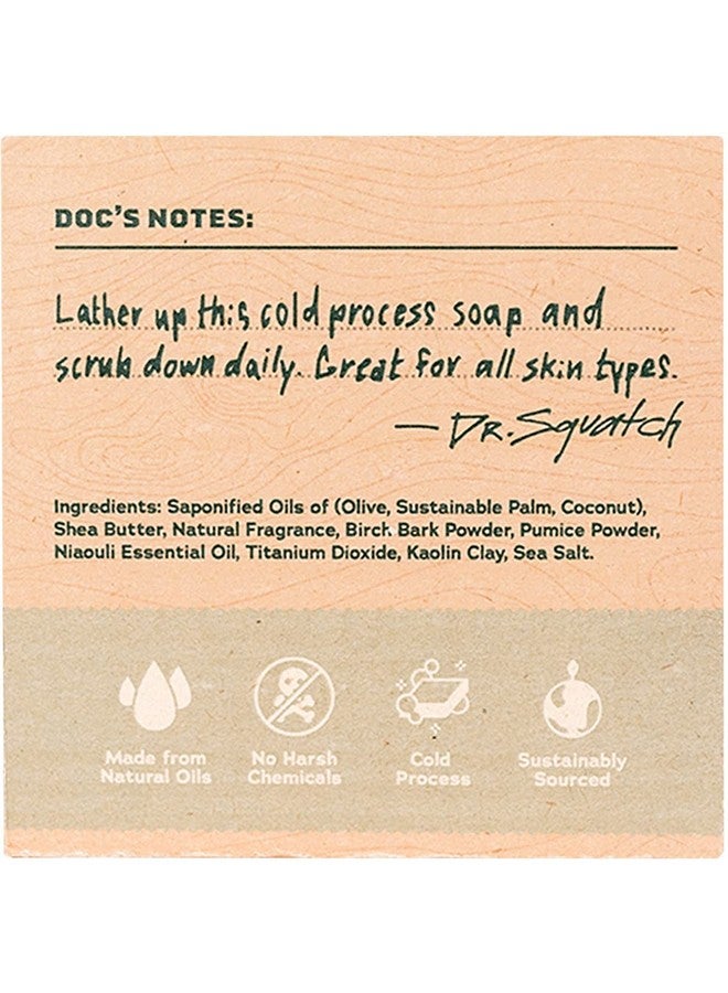 Dr Squatch All Natural Bar Soap For Men With Medium Grit Birchwood Breeze 5 Ounce (Pack Of 1)