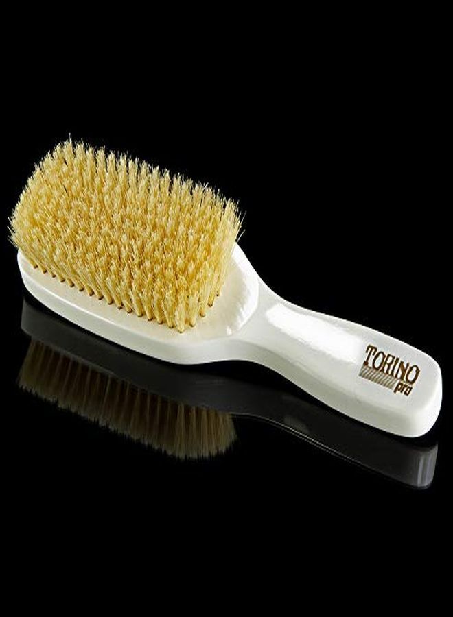 Ing 9 Row Soft Wave Brush With Long Bristles Made With 100% Boar Bristles Great For Polishing/Laying Down Frizz & Finisher 360 Waves Brush