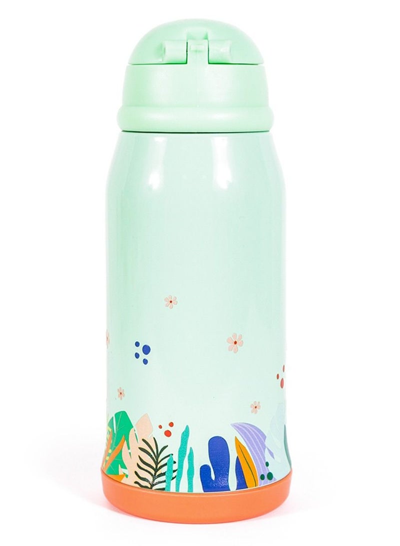 Milk&Moo Steel Kids Water Bottle with Bag 550ML Jungle Friends