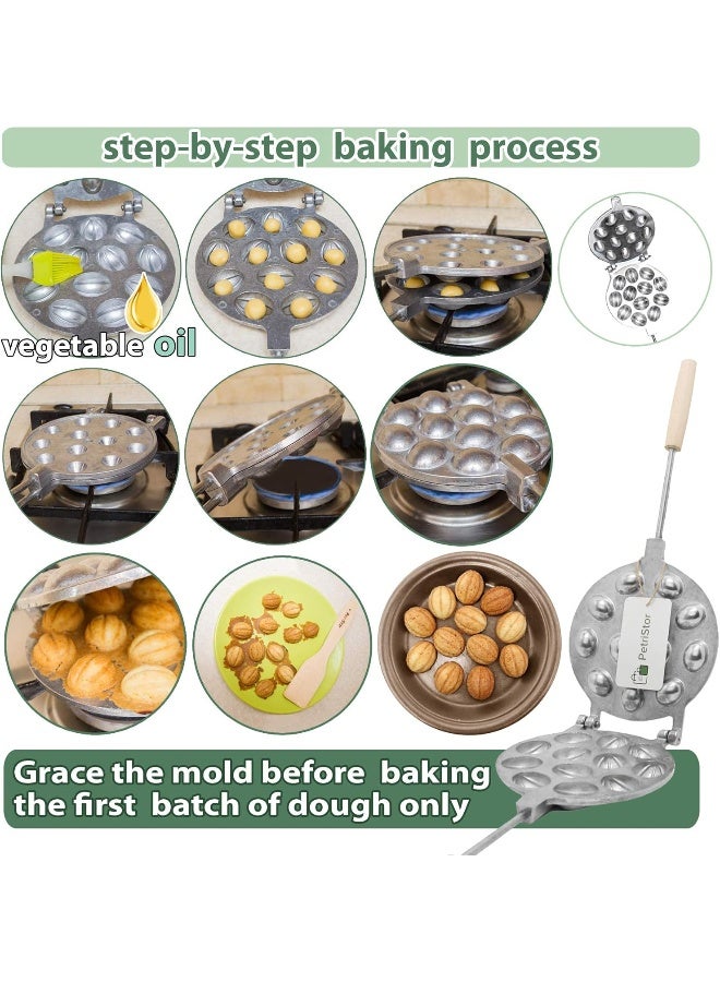 Walnut 12 Cookie Mould (Oreshek) Maker Oreshki Rissian Soviet Cookies
