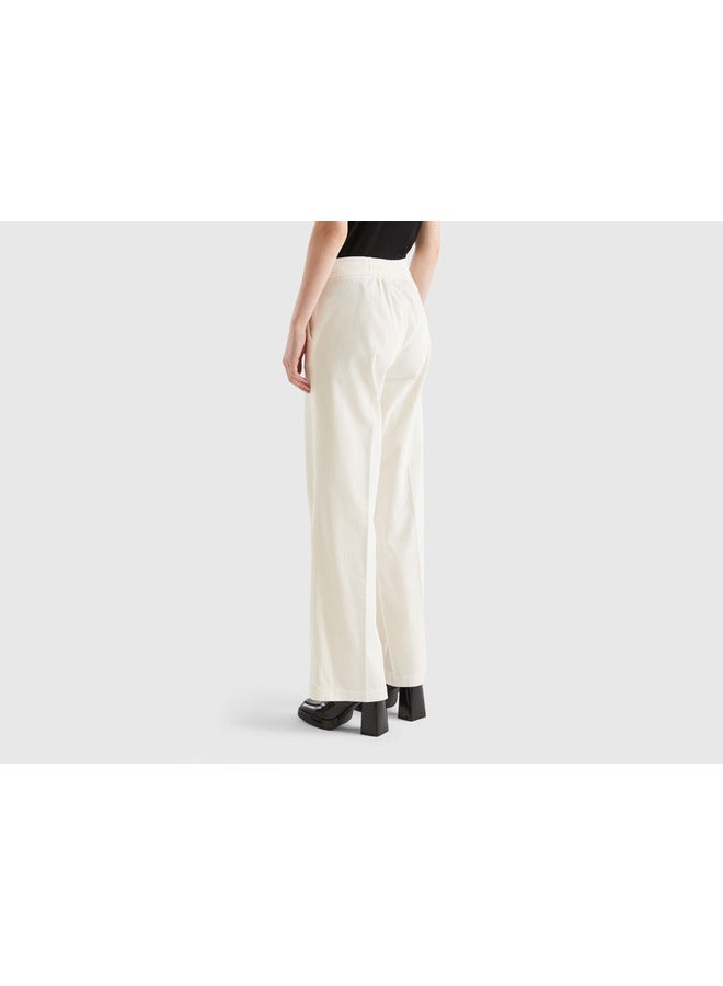 Wide Velvet Trousers