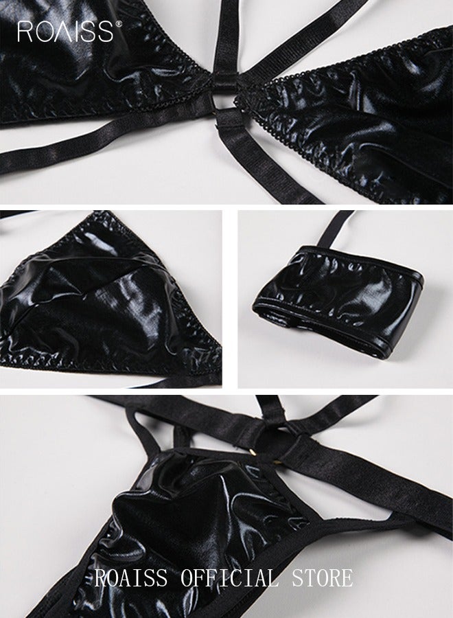 PU Hollow Out Lingerie for Women