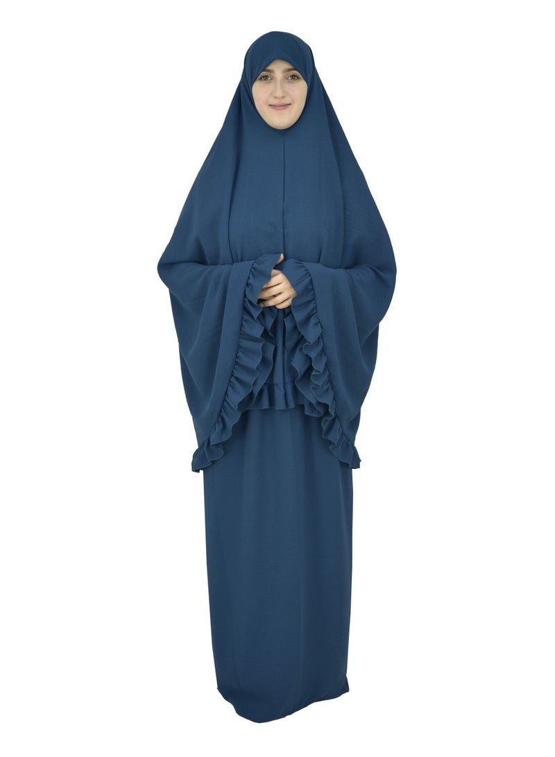 Two Piece Islamic prayer dress for girls kids and women -Prayer Clothes for girls and Muslim Women-Prayer Abaya For women and girls kids- Umrah essentials for women -Prayer dress women