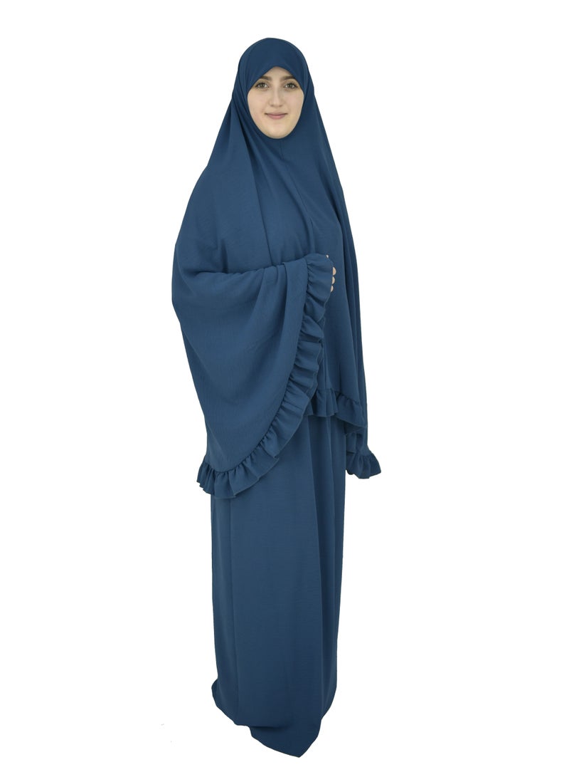 Two Piece Islamic prayer dress for girls kids and women -Prayer Clothes for girls and Muslim Women-Prayer Abaya For women and girls kids- Umrah essentials for women -Prayer dress women