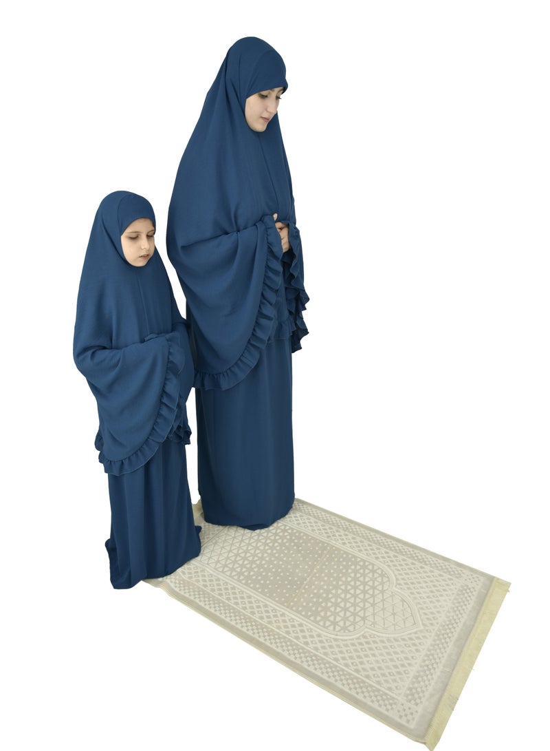 Two Piece Islamic prayer dress for girls kids and women -Prayer Clothes for girls and Muslim Women-Prayer Abaya For women and girls kids- Umrah essentials for women -Prayer dress women