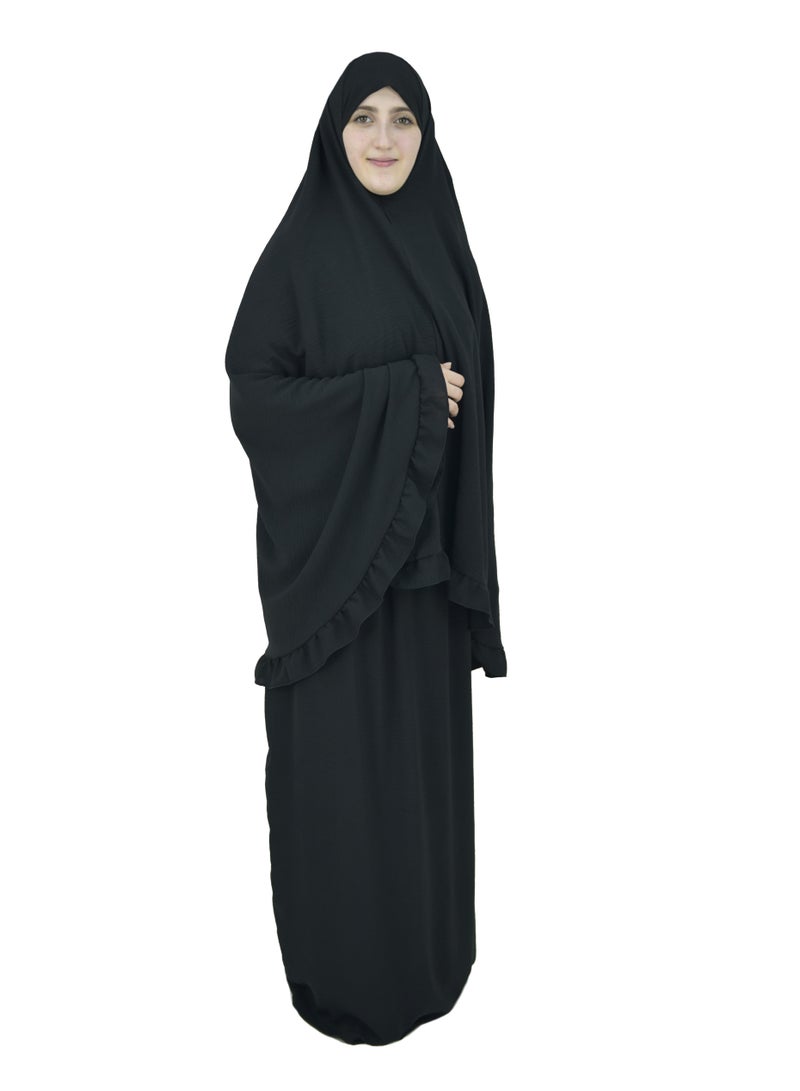 Two Piece Islamic prayer dress for girls kids and women -Prayer Clothes for girls and Muslim Women-Prayer Abaya For women and girls kids- Umrah essentials for women -Prayer dress women