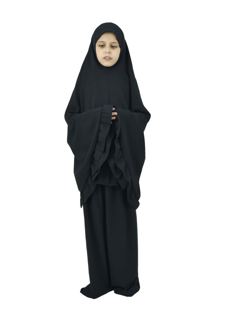 Two Piece Islamic prayer dress for girls kids and women -Prayer Clothes for girls and Muslim Women-Prayer Abaya For women and girls kids- Umrah essentials for women -Prayer dress women