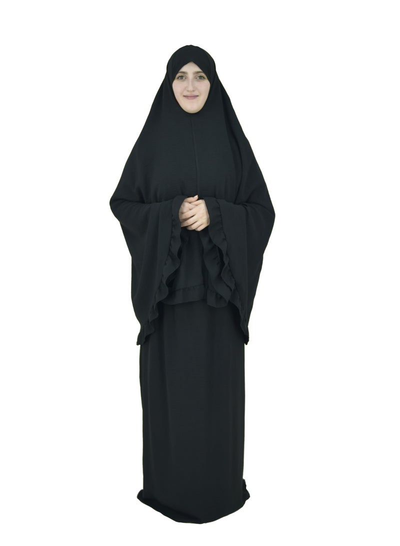 Two Piece Islamic prayer dress for girls kids and women -Prayer Clothes for girls and Muslim Women-Prayer Abaya For women and girls kids- Umrah essentials for women -Prayer dress women