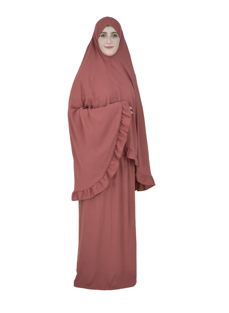 Two Piece Islamic prayer dress for girls kids and women -Prayer Clothes for girls and Muslim Women-Prayer Abaya For women and girls kids- Umrah essentials for women -Prayer dress women