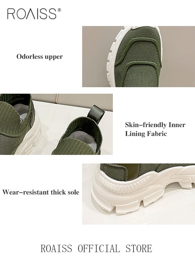 Women's Thick Sole Sneakers Women's Mesh Dad Shoes Women's Thick Sole Hollow Casual Shoes