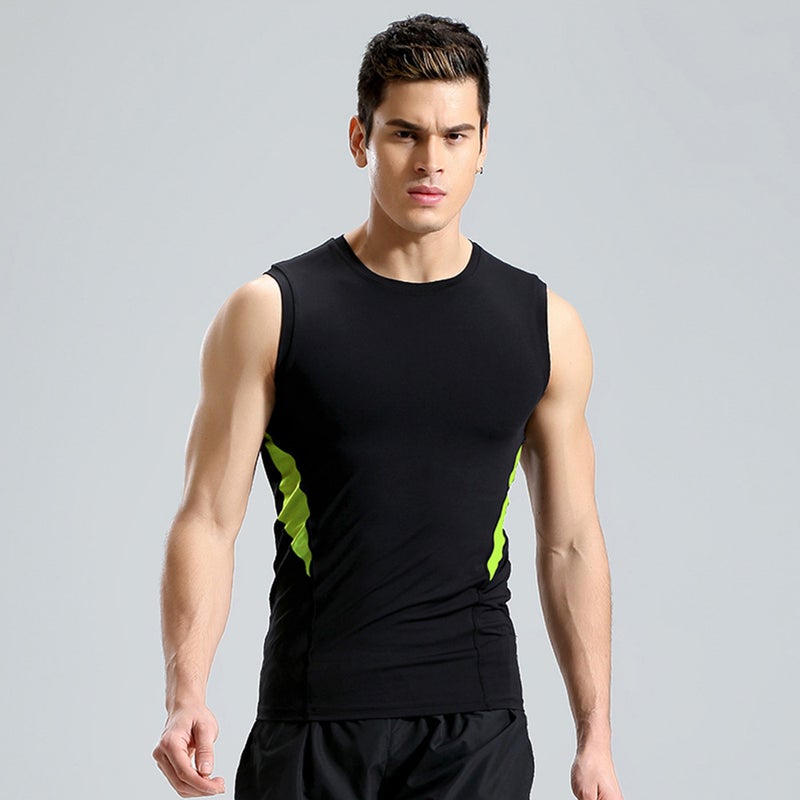 Quick Dry Running Vest Black/Green