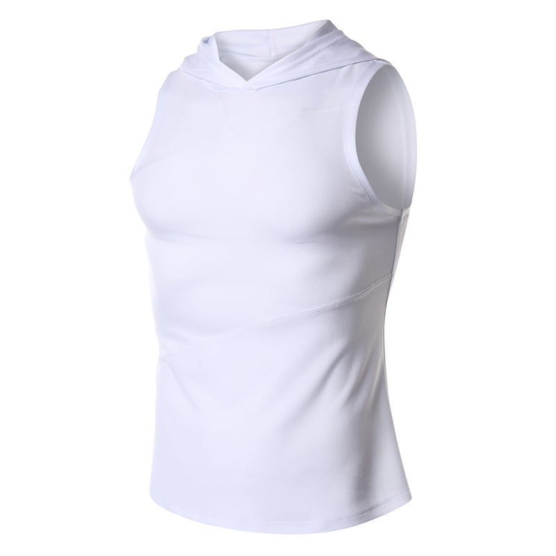 Athletic Hooded Vest White