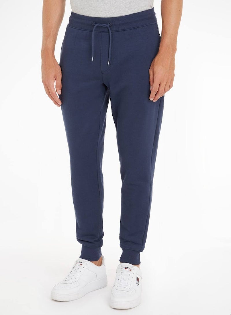 Men's Slim Fleece Jogging Joggers Sweatpants, Navy