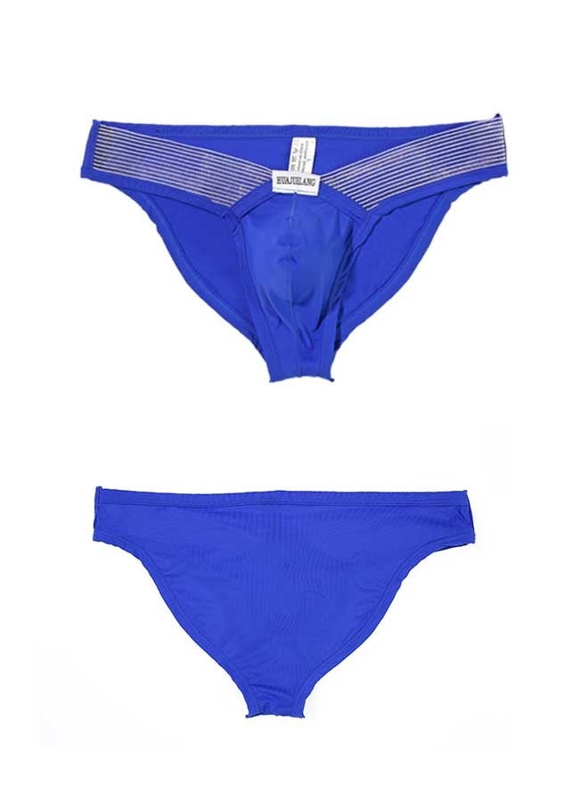 Men's Low Waist Underwear Thong Briefs Blue