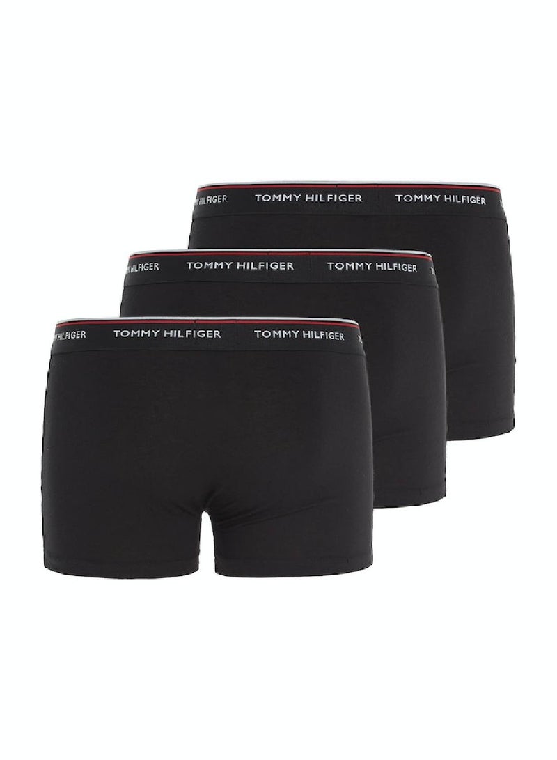 Men's 3-Pack Premium Essential Trunks Underwear Bottoms, Black