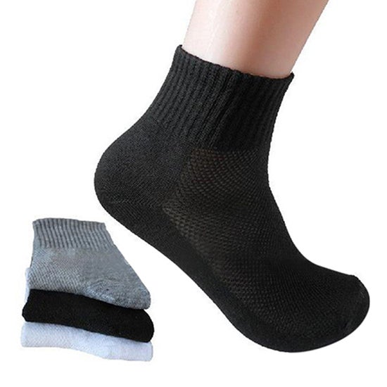 5 Pairs Men Business Breathable Socks Thermal Soft Cotton Blended Casual Sport Sock Grey