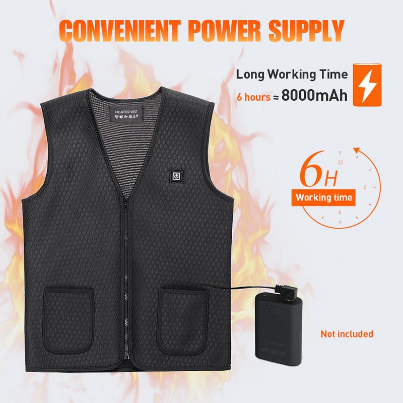 Electric Heating Vest Black