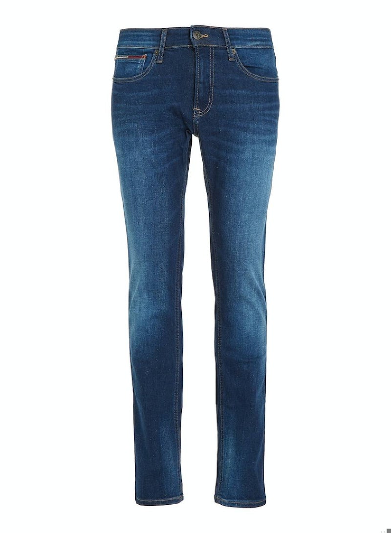 Men's Scanton Slim Fit Faded Jeans, Navy