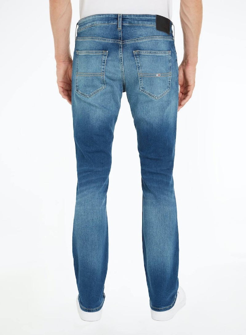 Men's Scanton Slim Fit Faded Jeans, Blue