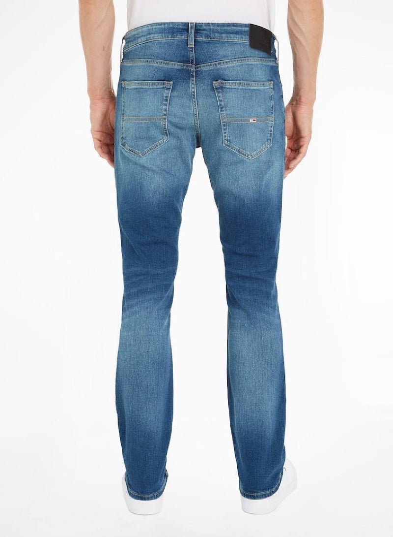 Men's Scanton Slim Fit Faded Jeans, Blue