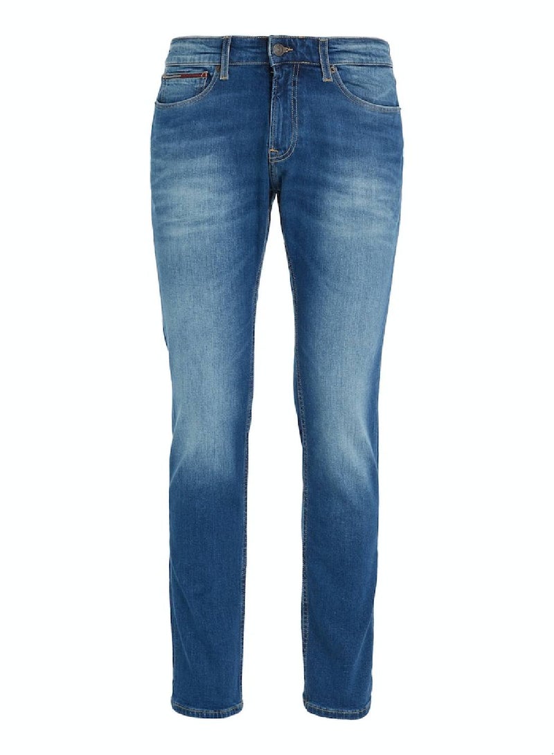 Men's Scanton Slim Fit Faded Jeans, Blue