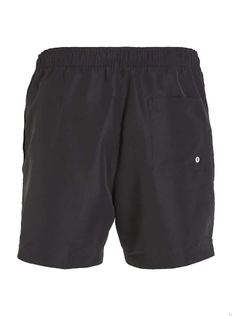 Calvin Klein Men's Swim Shorts - Medium Drawstring - Swimwear - Polyester , Black