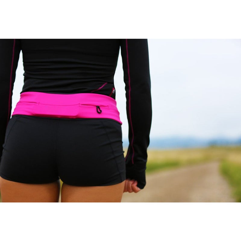 Jogging Belt Waist Bag Pouch Rose Red