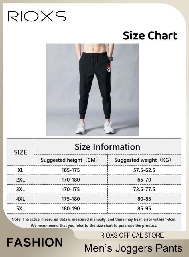 Joggers Pants For Men, Athletic Workout Jogger Sweatpants, Men's Drawstring Trouser, Tapered Pant With Pockets, Comfy Breathable Pants For Training Running Exercising