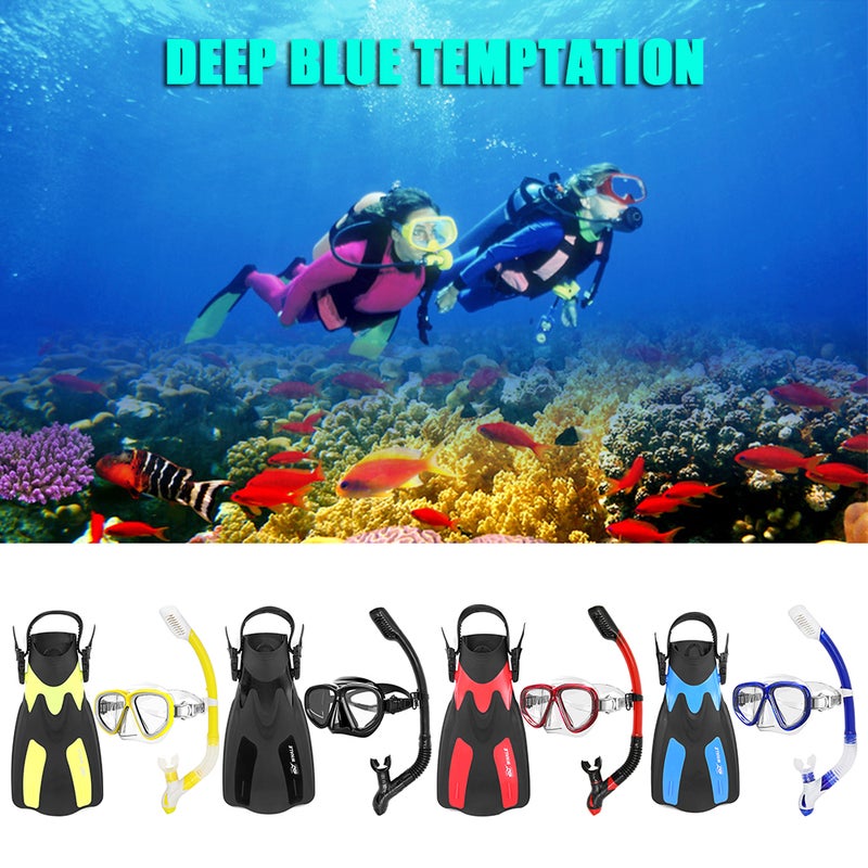 Snorkel Goggles With Pair Of Swimming Fins 52.0x27.8x1.0cm