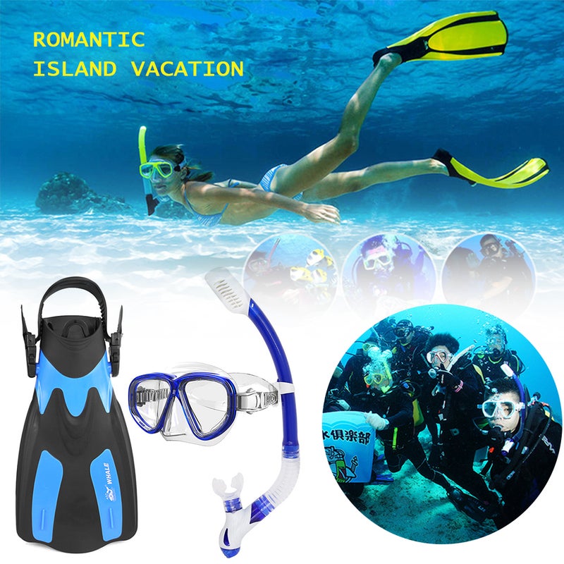 Snorkel Goggles With Pair Of Swimming Fins 52.0x27.8x1.0cm