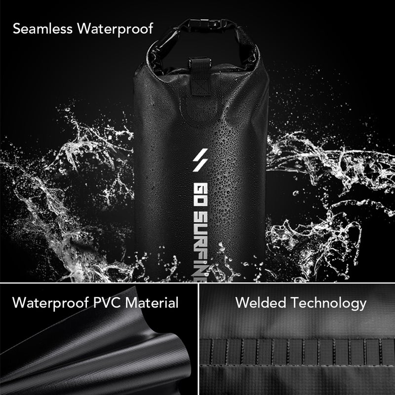 PVC Waterproof Roll Top Dry Bag 10Liters