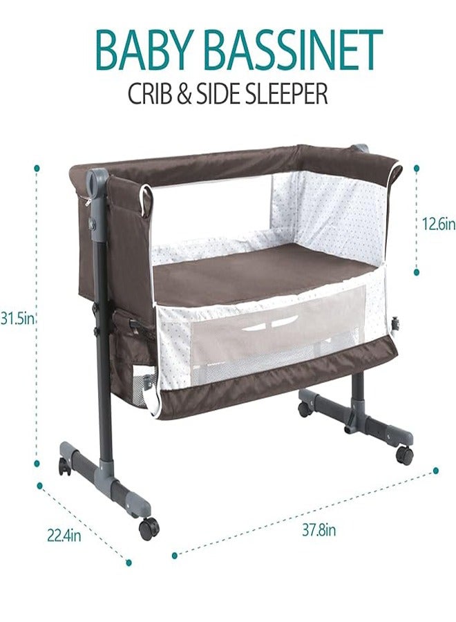 Multifunctional adjustable portable folding baby bed bedside baby bed toddler cradle with mosquito net