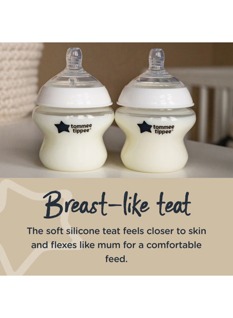 Pack Of 2 Baby Closer To Nature Feeding Bottle 340 ML - White