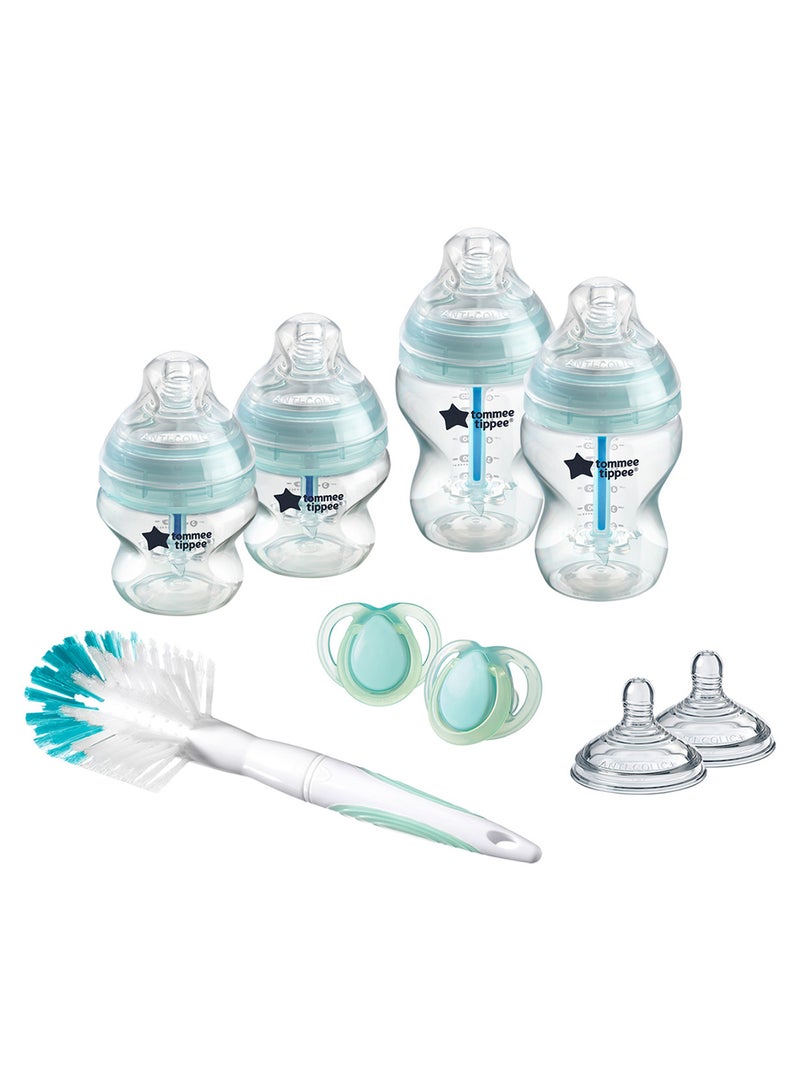 Advanced Anti Colic Newborn Baby Bottle Starter Kit With Breast - Like Teats And Unique Venting System - Assorted
