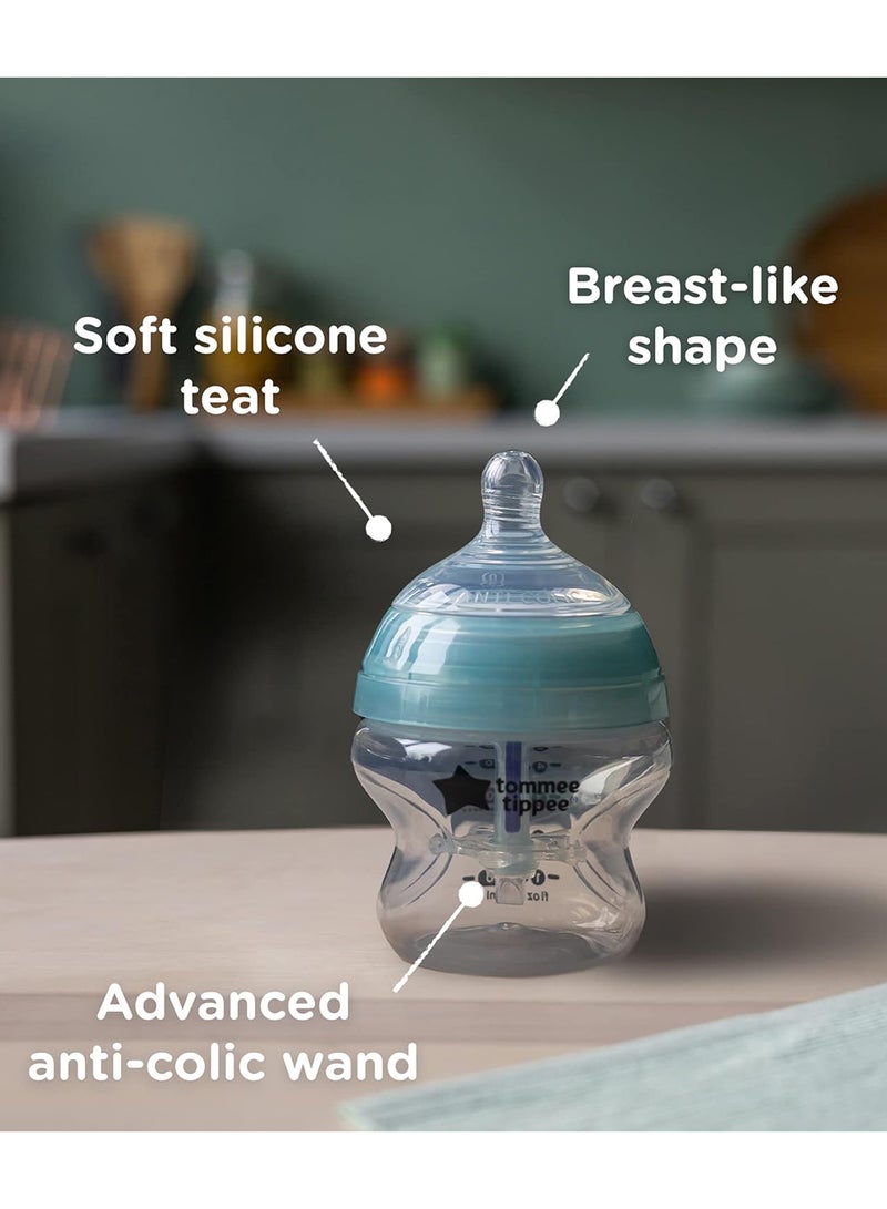 Advanced Anti Colic Newborn Baby Bottle Starter Kit With Breast - Like Teats And Unique Venting System - Assorted